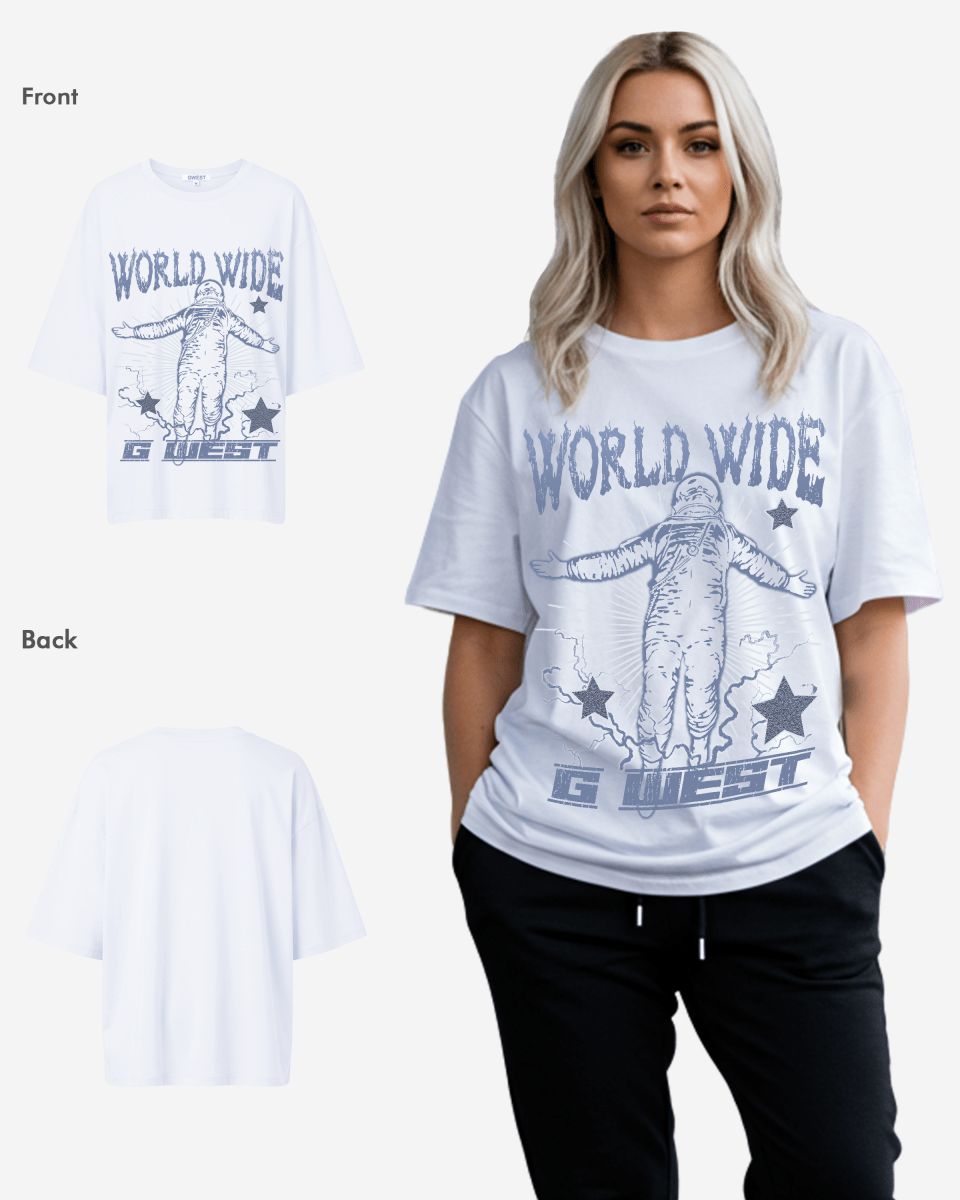 G West Oversized World Wide Star T Shirt - WOMEN