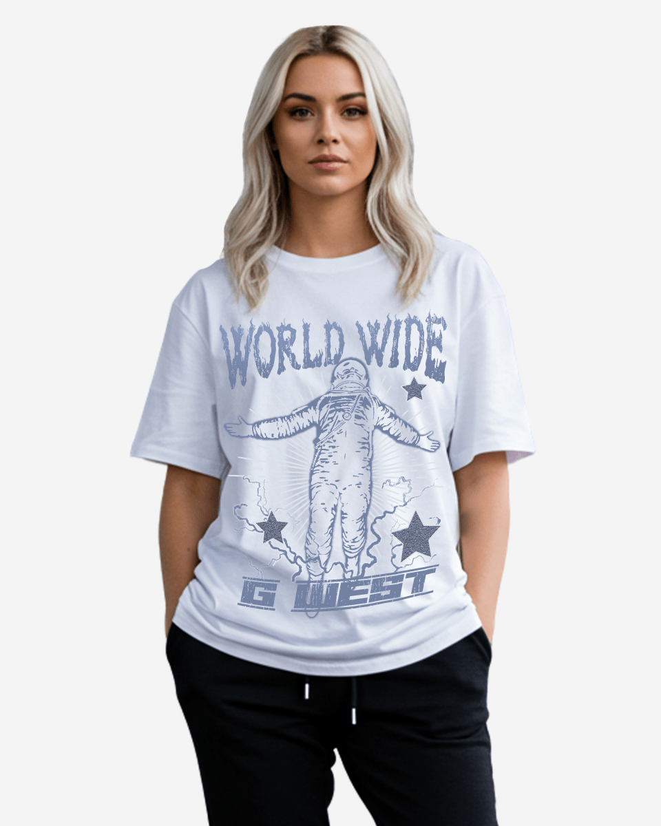 G West Oversized World Wide Star T Shirt - WOMEN