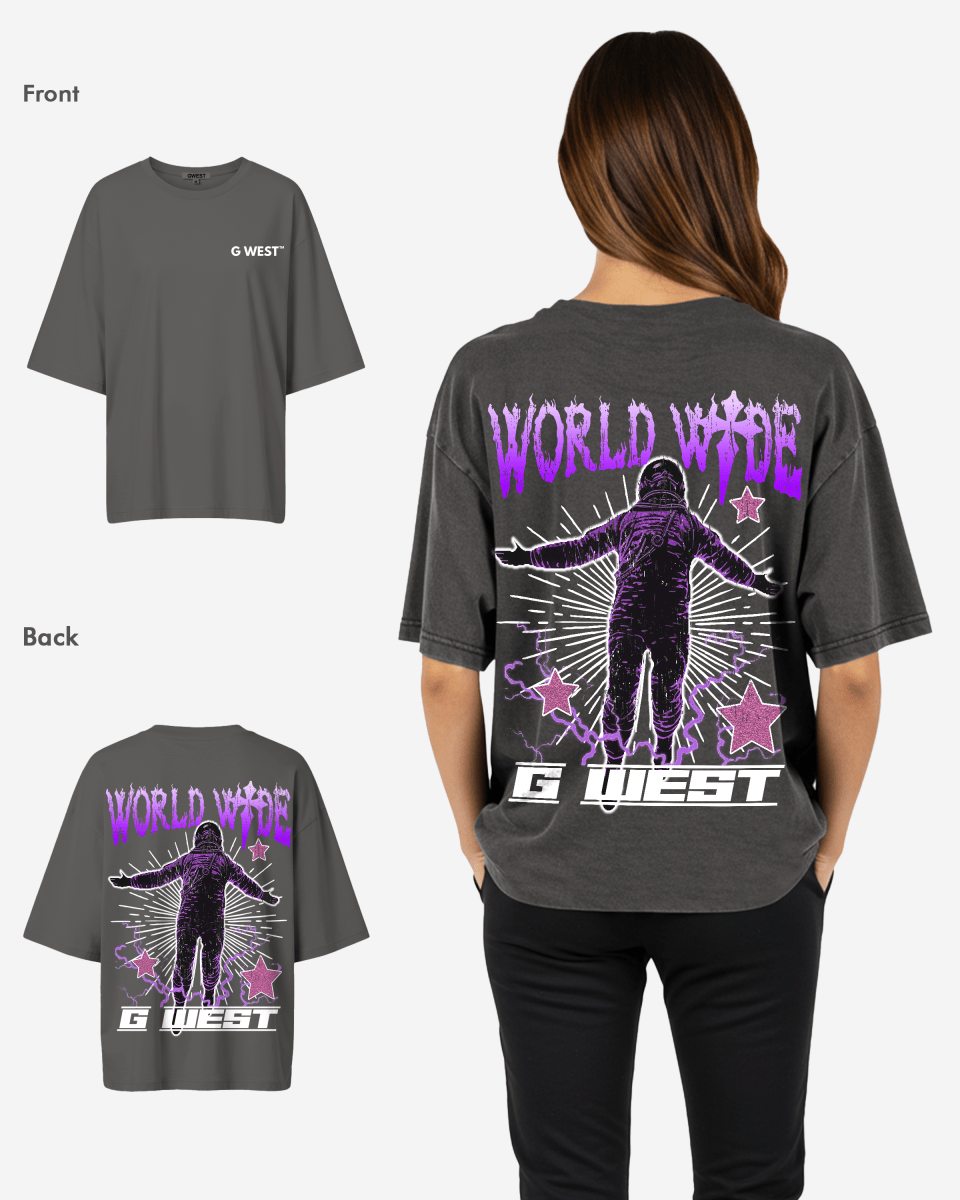 G West Oversized World Wide Star Tee -WOMEN