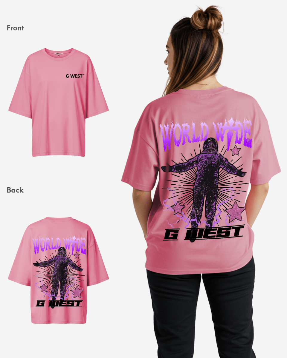 G West Oversized World Wide Star Tee -WOMEN