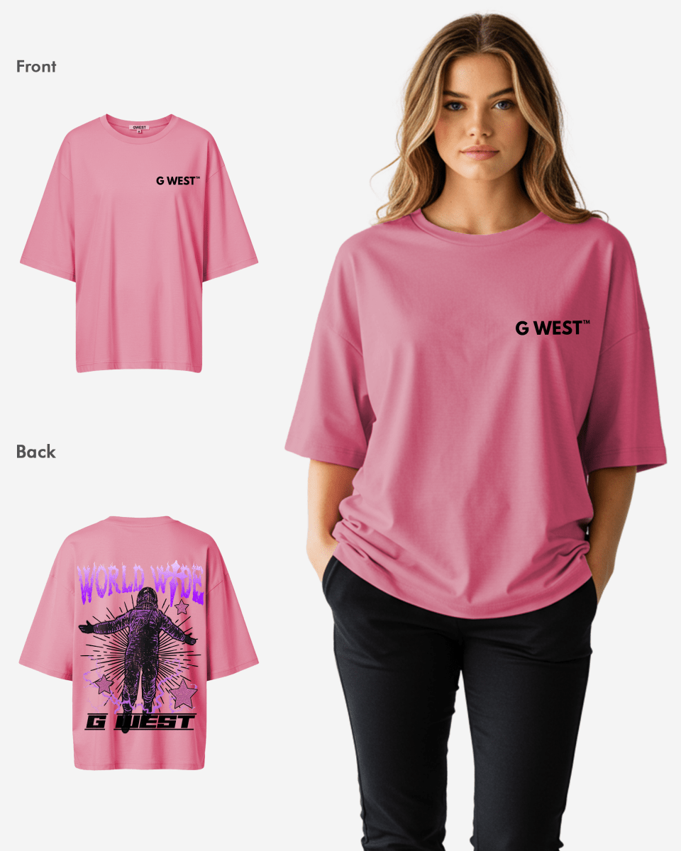 G West Oversized World Wide Star Tee -WOMEN