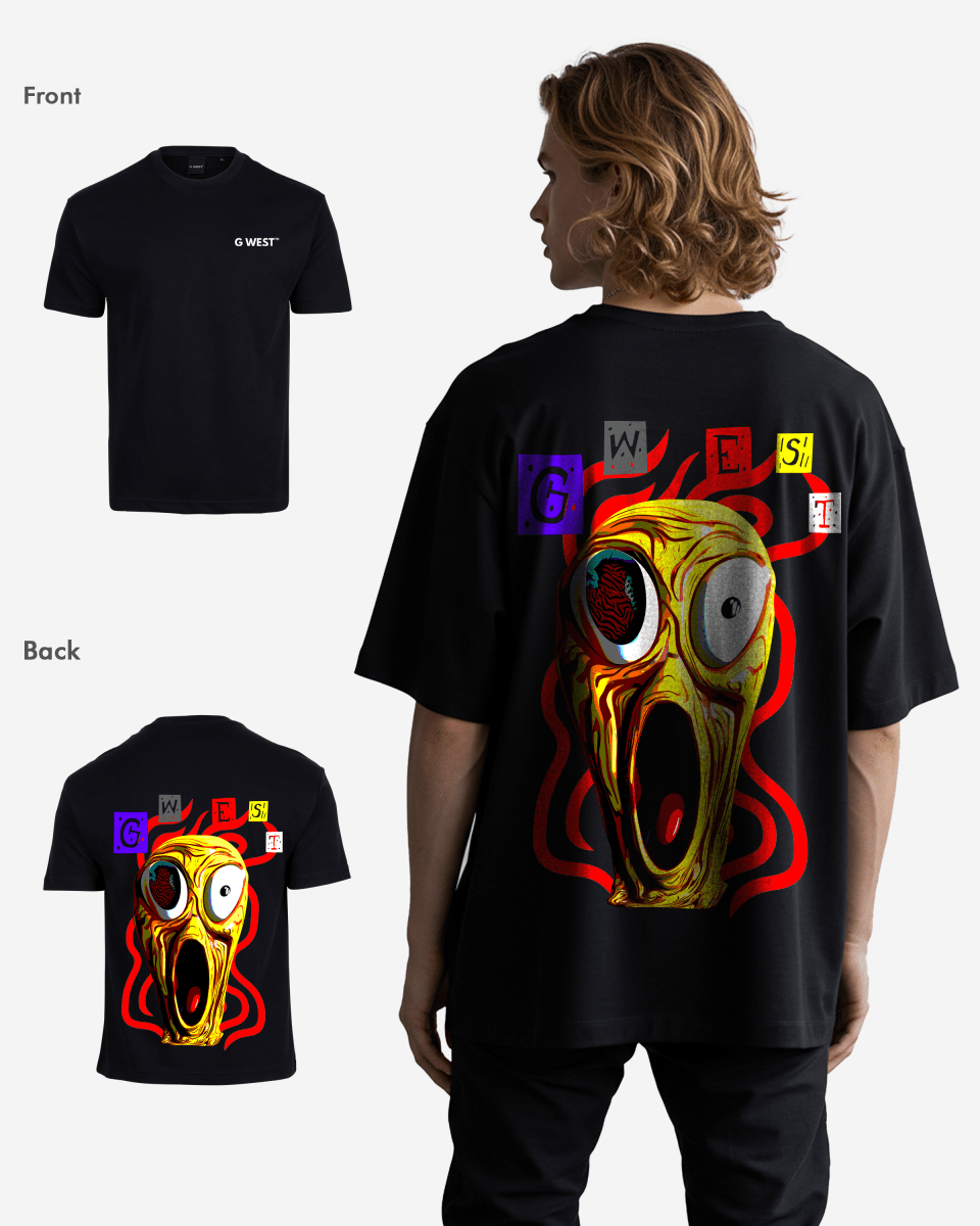 G West Oversized Yellow Face Life Style Tee Mens