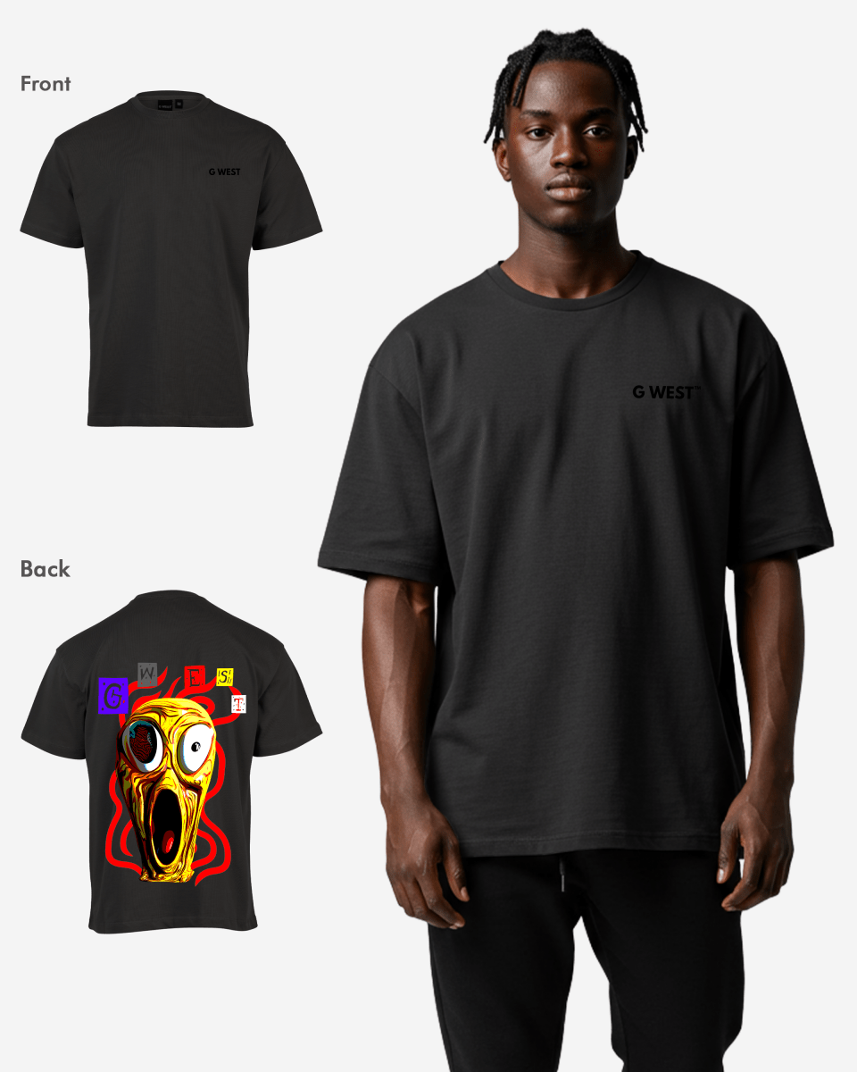 G West Oversized Yellow Face Life Style Tee Mens