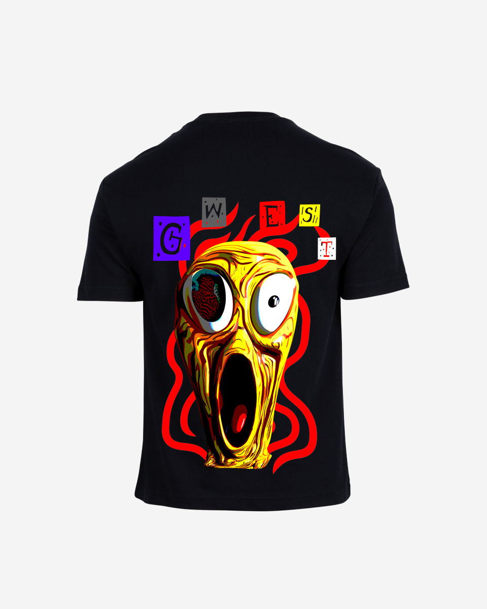 G West Oversized Yellow Face Life Style Tee Mens