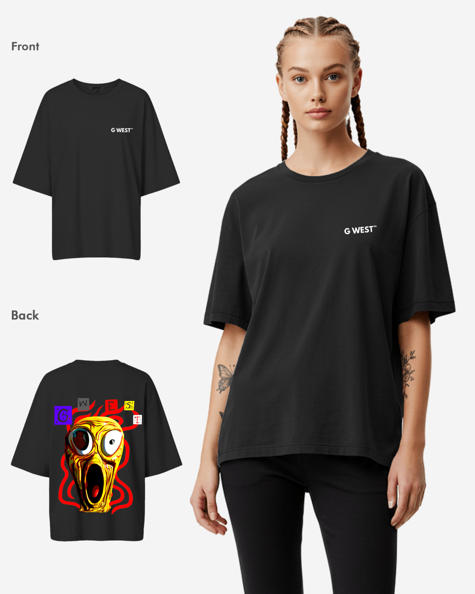 G West Oversized Yellow Face Lifestyle Tee- WOMEN