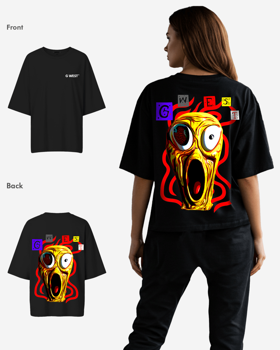 G West Oversized Yellow Face Lifestyle Tee- WOMEN