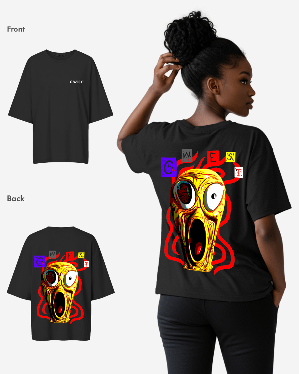 G West Oversized Yellow Face Lifestyle Tee- WOMEN