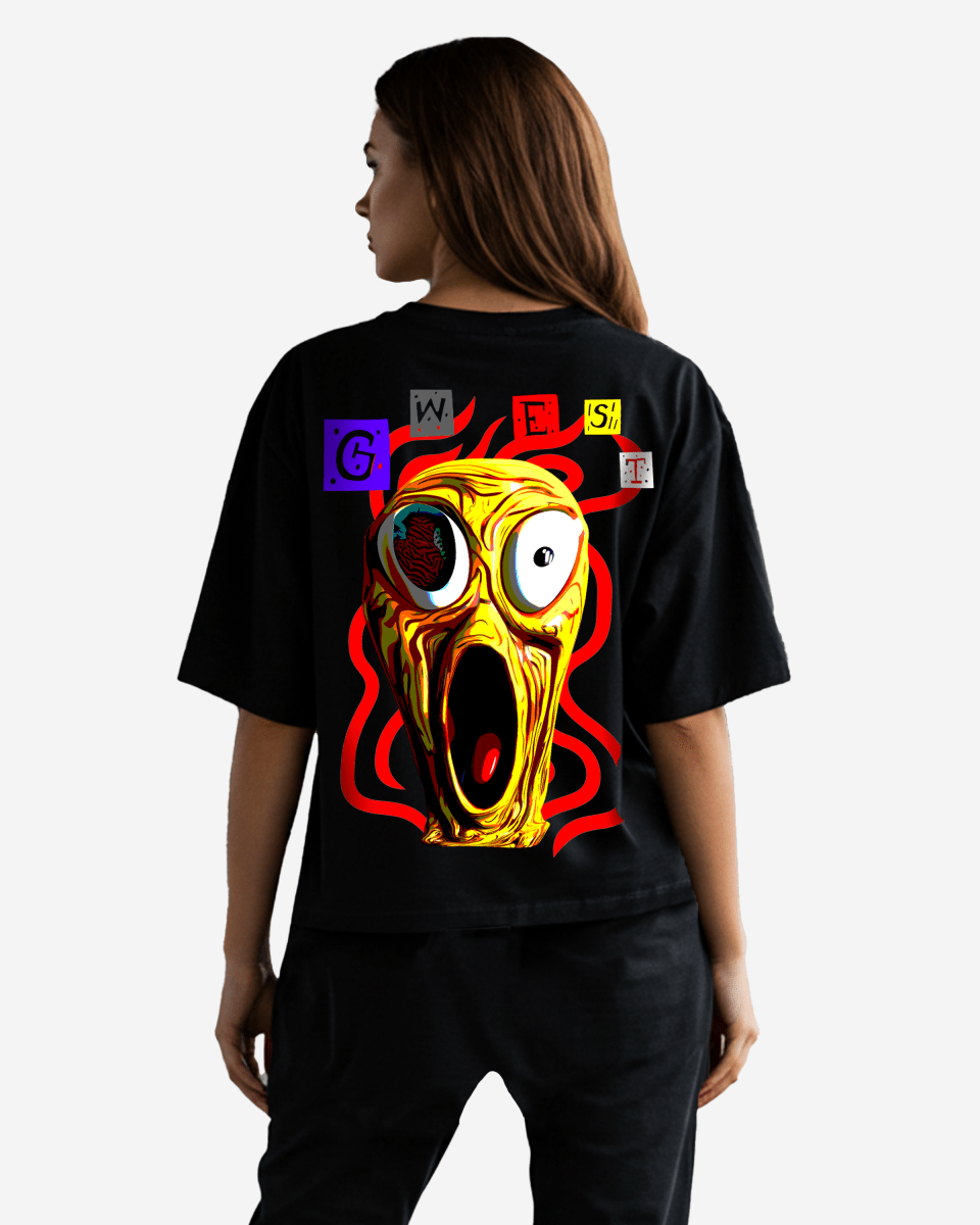 G West Oversized Yellow Face Lifestyle Tee- WOMEN