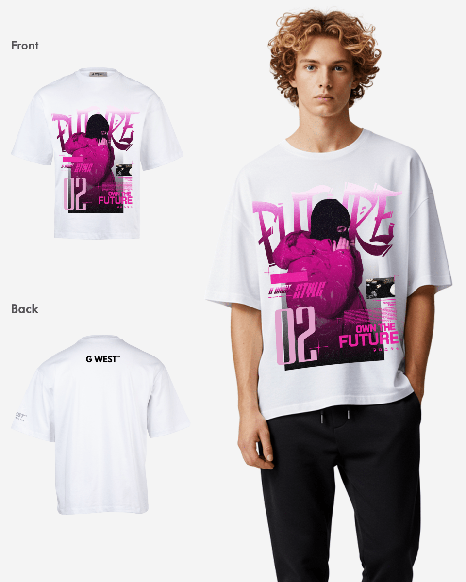 G-WEST OWN THE FUTURE OVERSIZED TEE