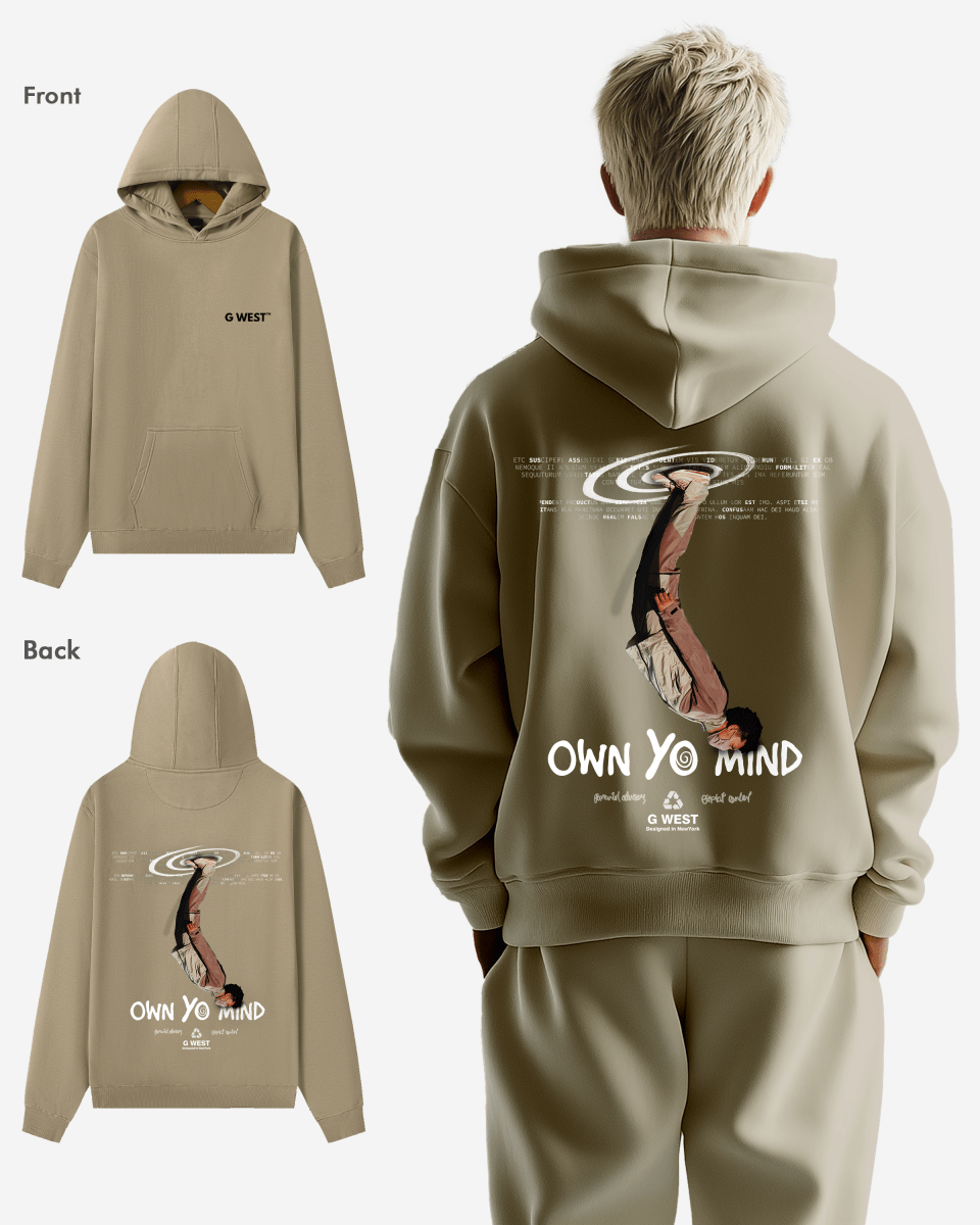 G West Own Yo Mind Heavy Premium Oversized Hoodie