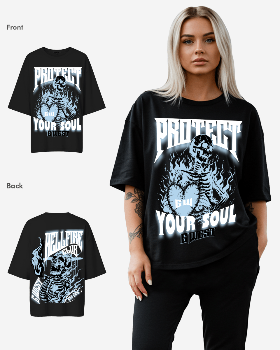 G West protect your soul Oversized tee -WOMEN
