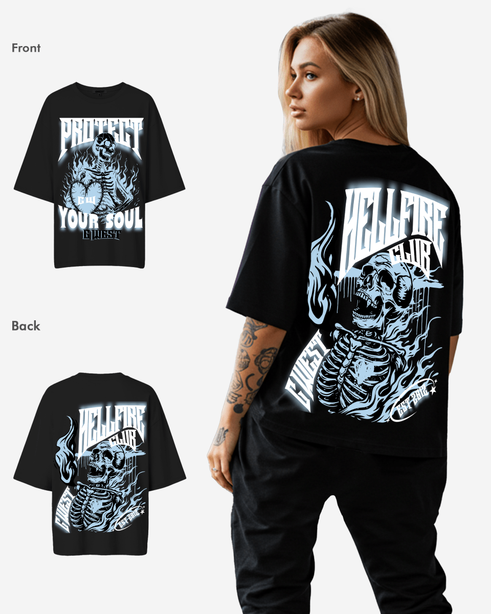 G West protect your soul Oversized tee -WOMEN