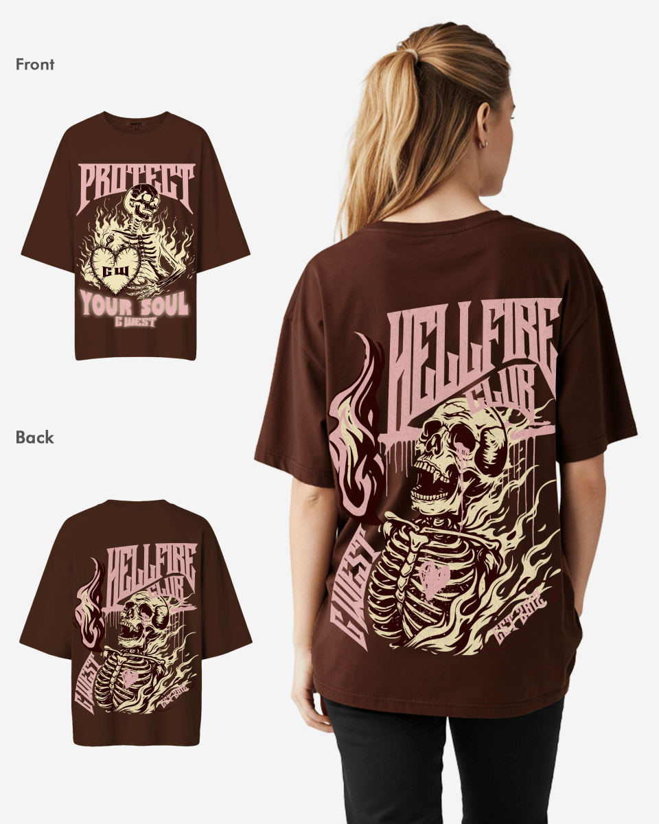 G West protect your soul Oversized tee -WOMEN