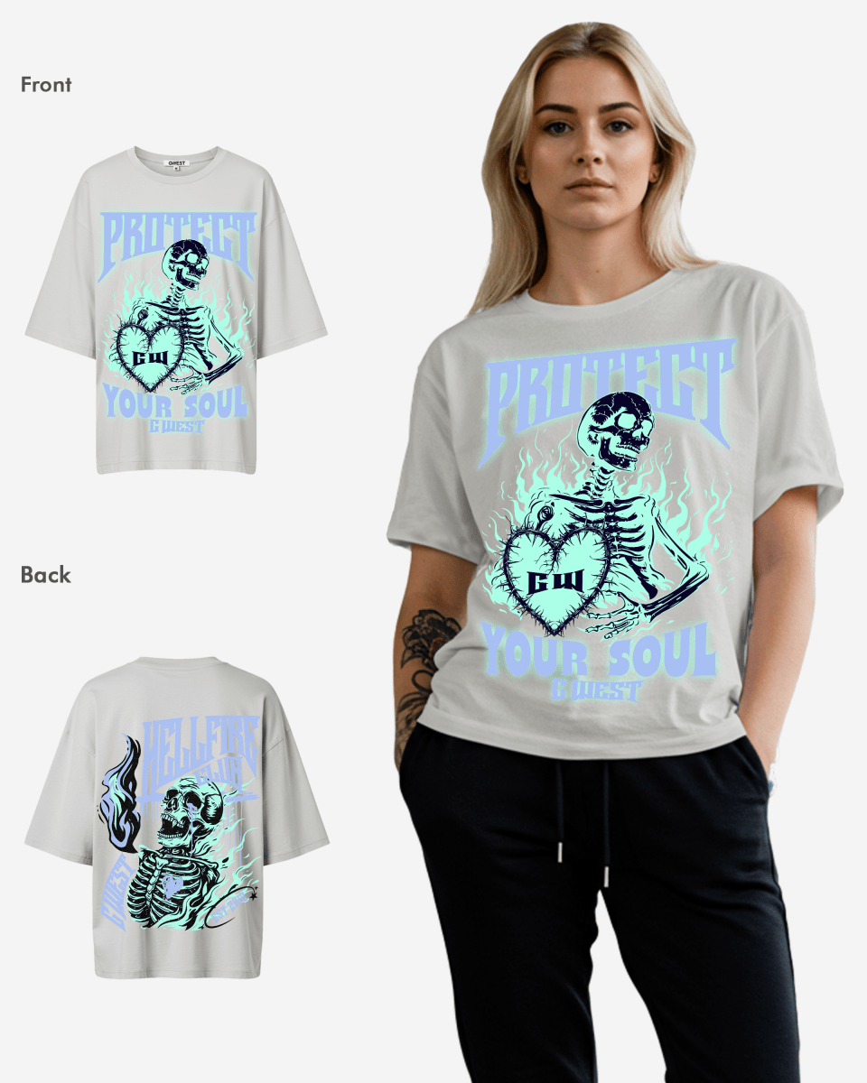 G West protect your soul Oversized tee -WOMEN