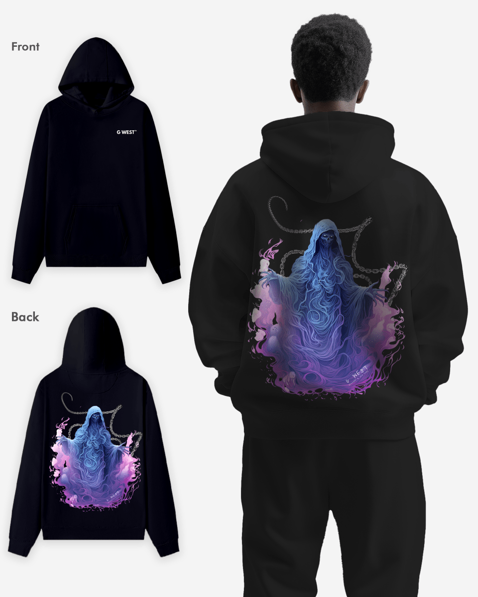G West Purple Reaper Heavy Premium Oversize Hoodie