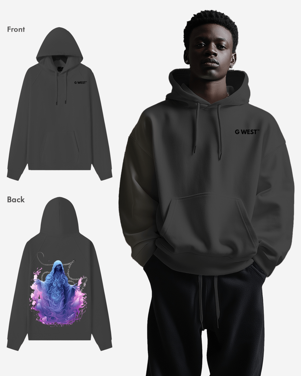 G West Purple Reaper Heavy Premium Oversize Hoodie