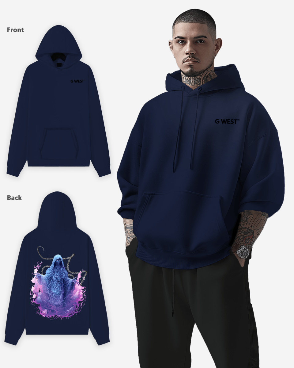 G West Purple Reaper Heavy Premium Oversize Hoodie