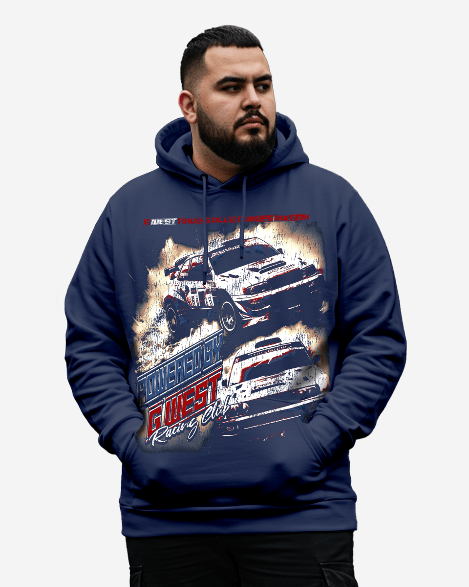 G West Racing Club Double Hit Black Hoodie Big and Tall