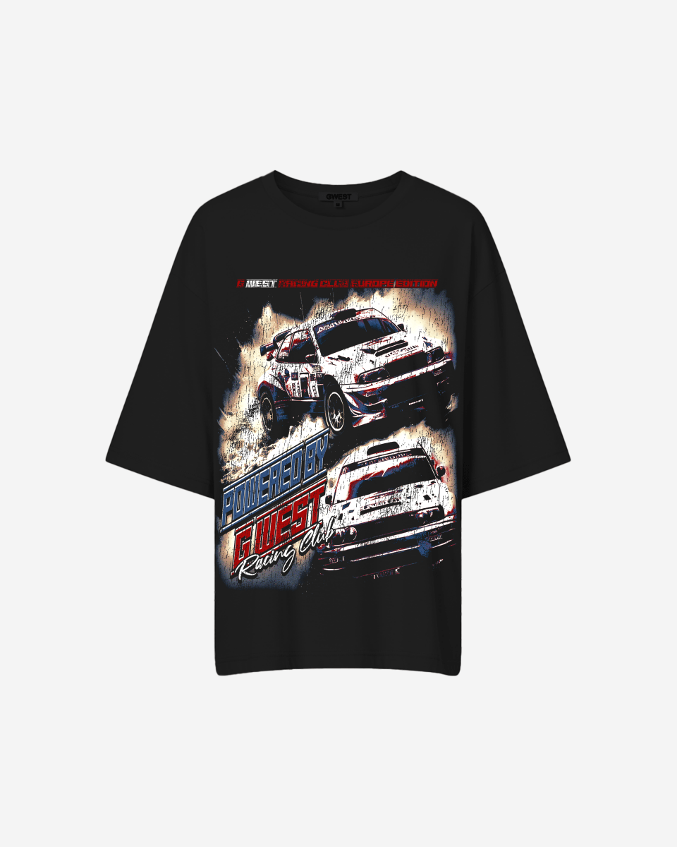 G West Racing Club Double Hit Premium Oversized Tee - WOMEN