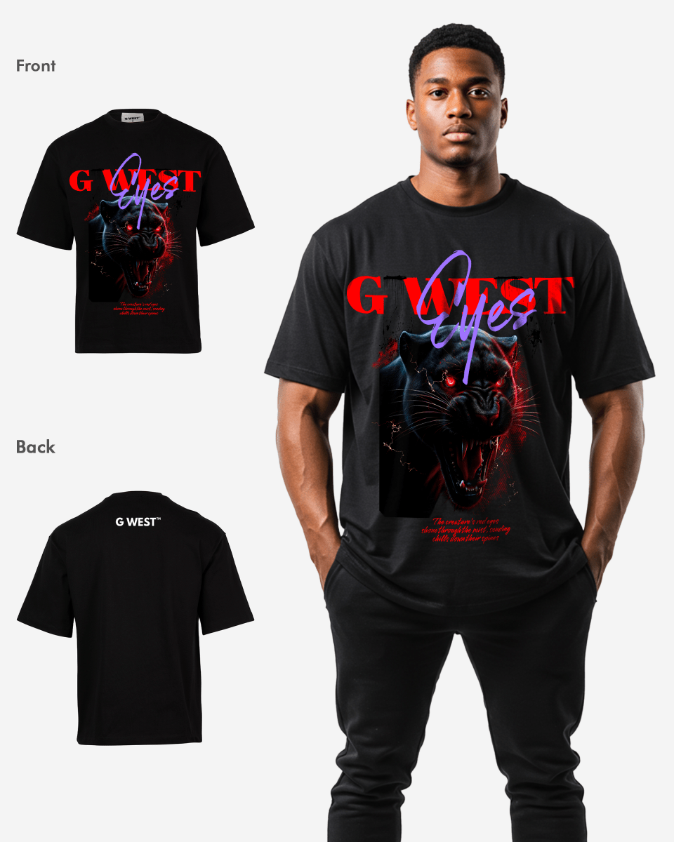 G-WEST RED FURY OVERSIZED TEE