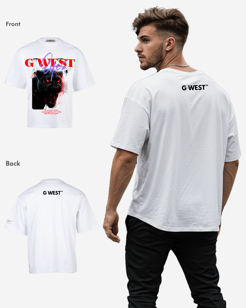 G-WEST RED FURY OVERSIZED TEE