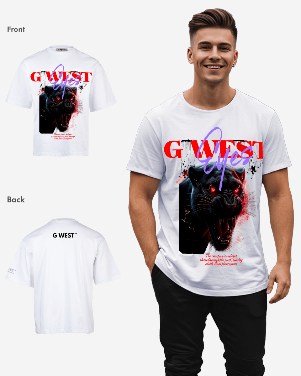 G-WEST RED FURY OVERSIZED TEE