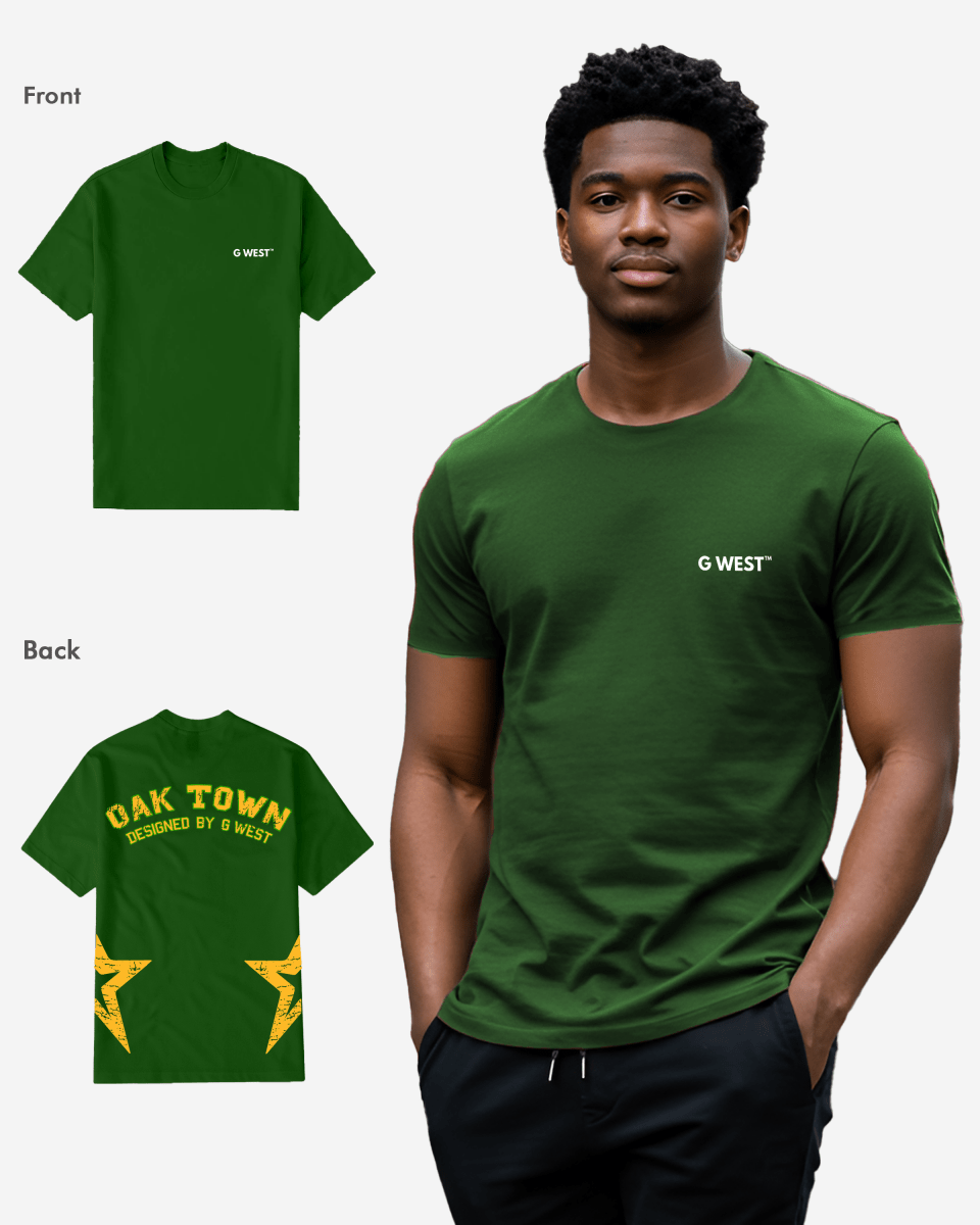 G West Regular Fit Oak Town Green tee