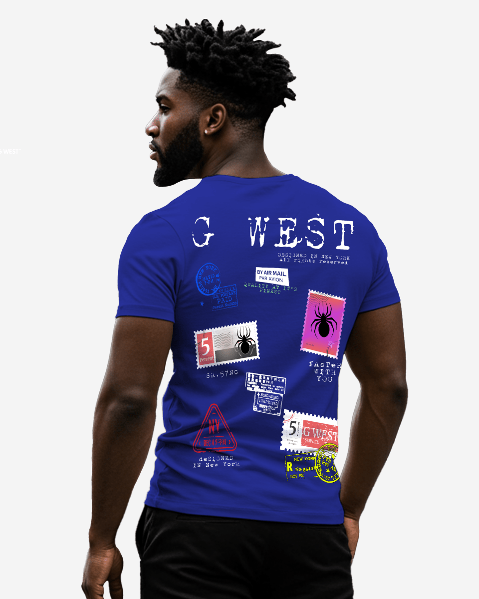 G West Regular Fit Stamp T Shirt - Gwpbast5041 - 7 Colors