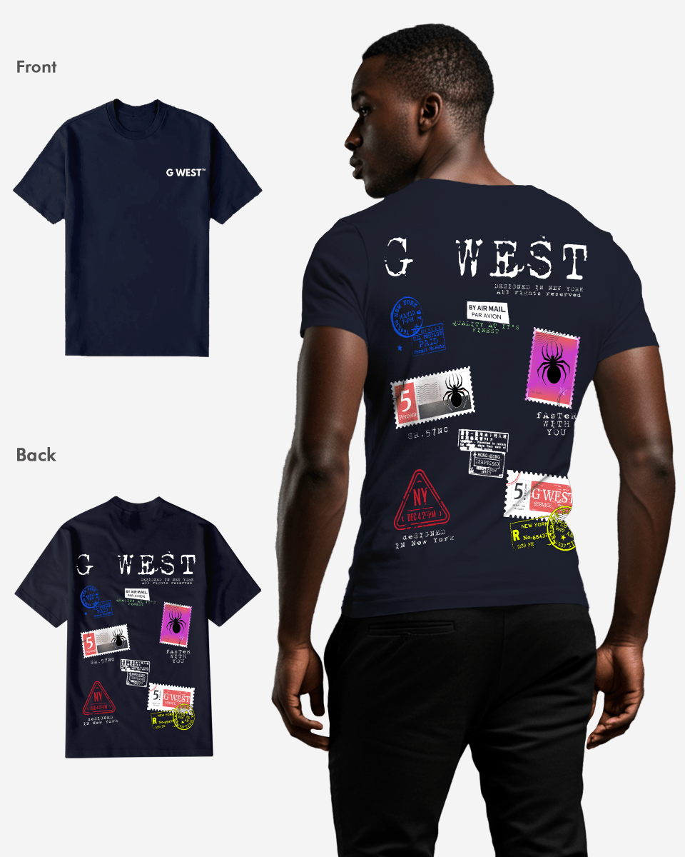 G West Regular Fit Stamp T Shirt - Gwpbast5041 - 7 Colors