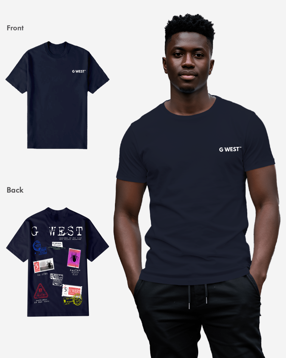 G West Regular Fit Stamp T Shirt - Gwpbast5041 - 7 Colors