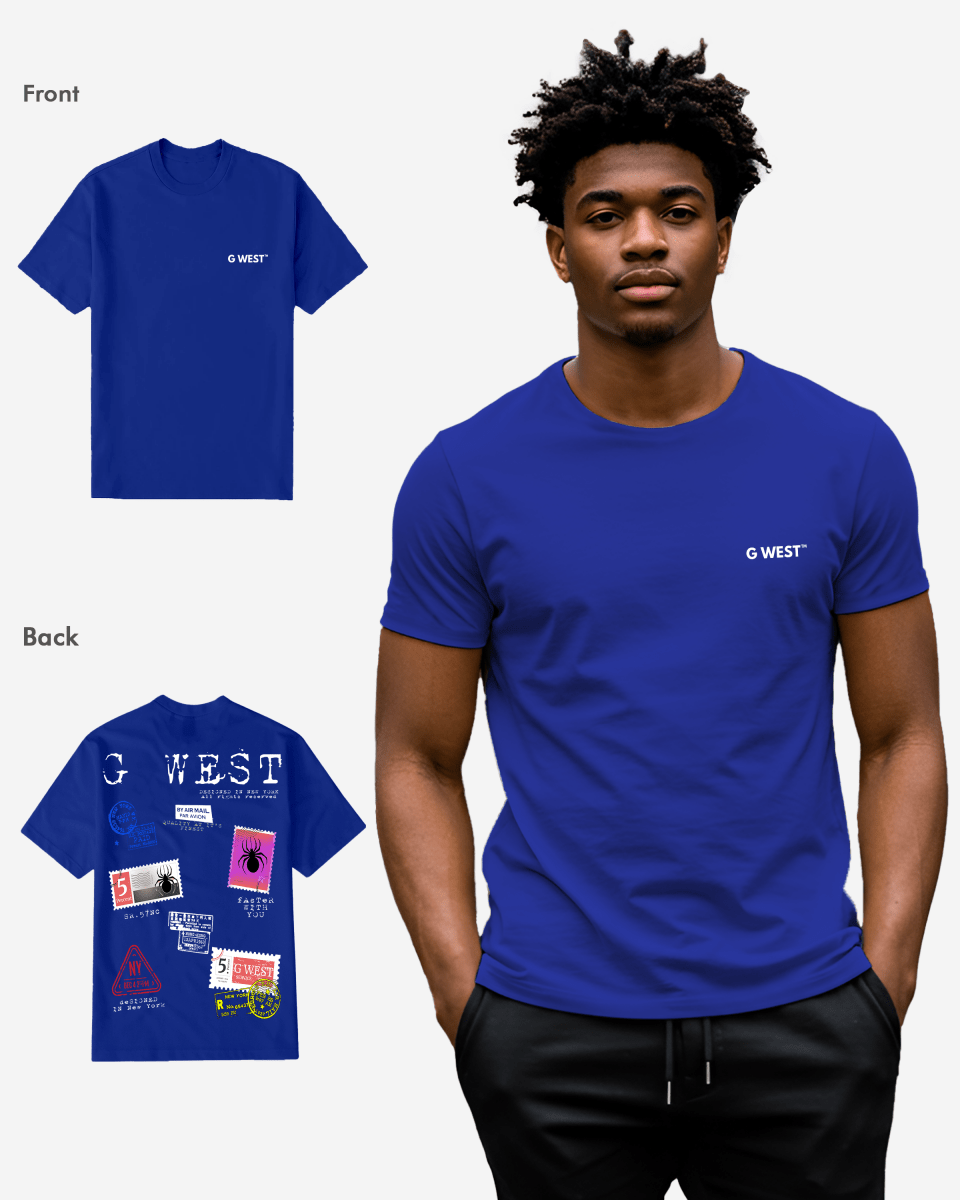 G West Regular Fit Stamp T Shirt - Gwpbast5041 - 7 Colors