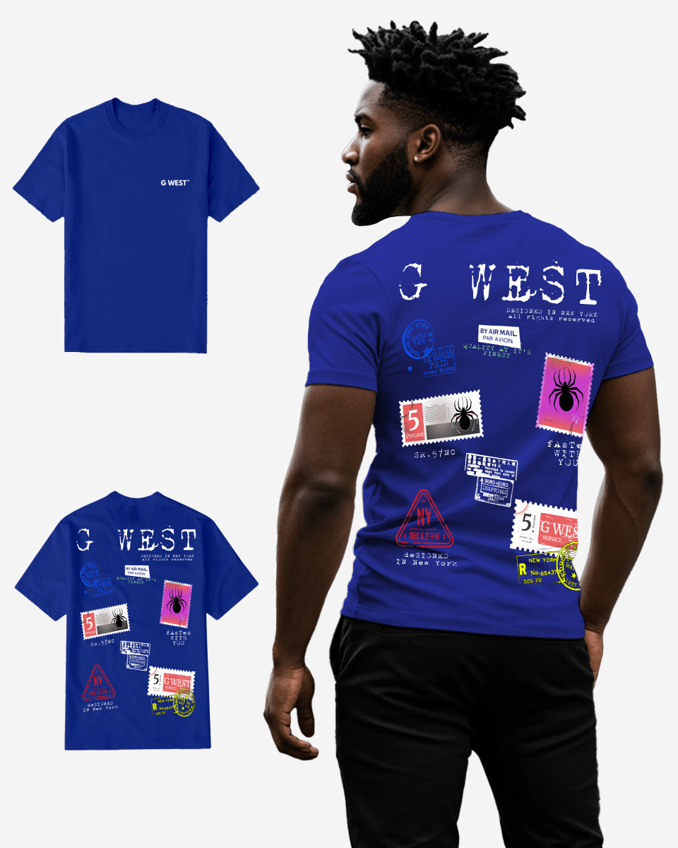 G West Regular Fit Stamp T Shirt - Gwpbast5041 - 7 Colors