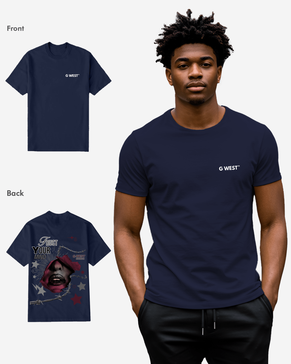 G West Regular Fit Trust Your Mind T Shirt - Gwpbast5047 - 6 Colors