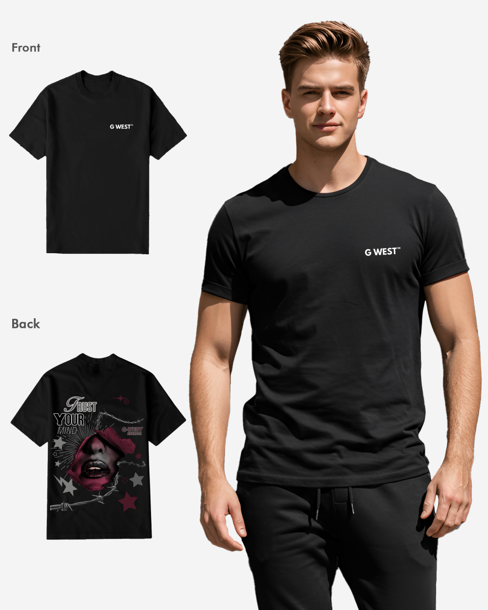 G West Regular Fit Trust Your Mind T Shirt - Gwpbast5047 - 6 Colors