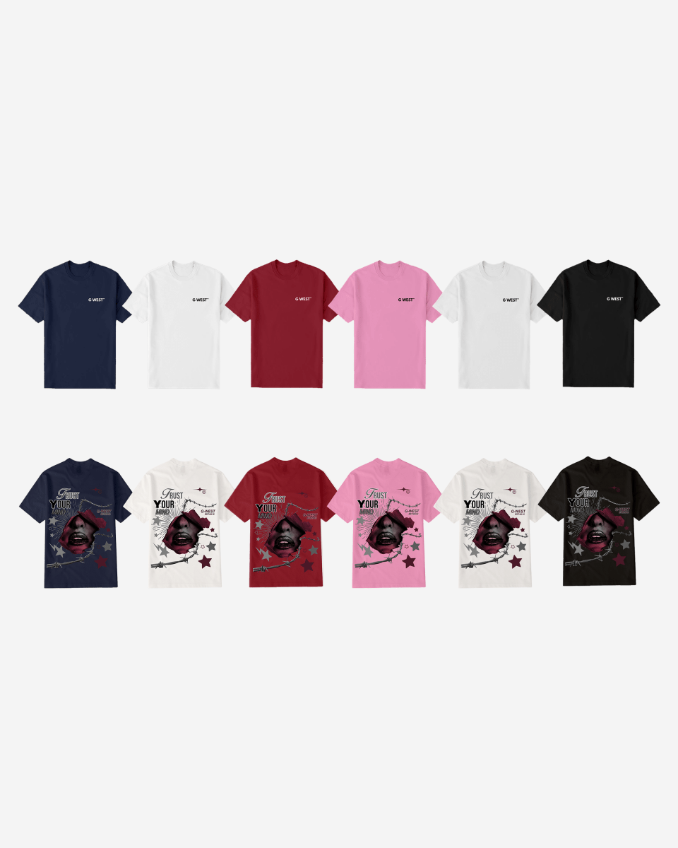 G West Regular Fit Trust Your Mind T Shirt - Gwpbast5047 - 6 Colors
