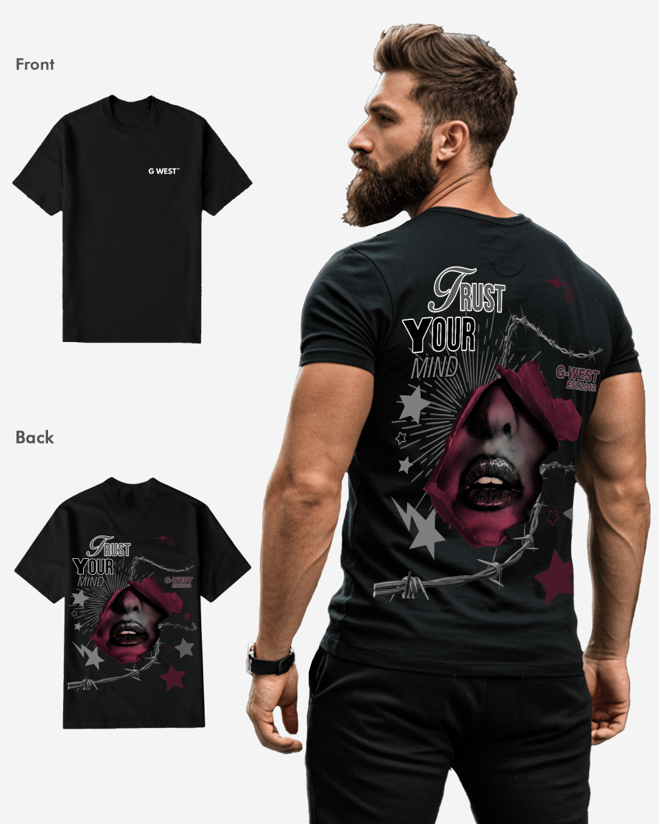 G West Regular Fit Trust Your Mind T Shirt - Gwpbast5047 - 6 Colors