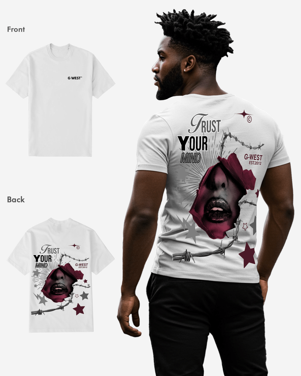 G West Regular Fit Trust Your Mind T Shirt - Gwpbast5047 - 6 Colors