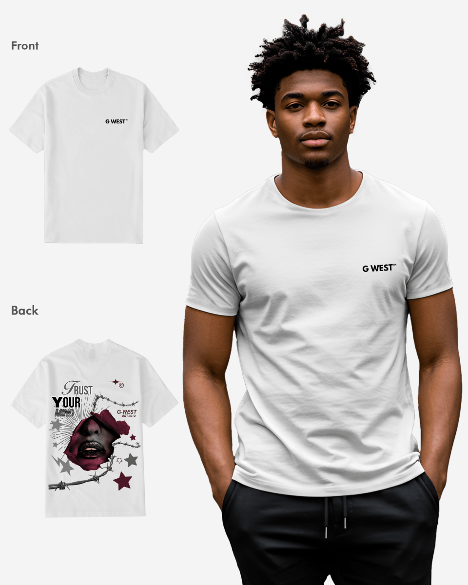 G West Regular Fit Trust Your Mind T Shirt - Gwpbast5047 - 6 Colors
