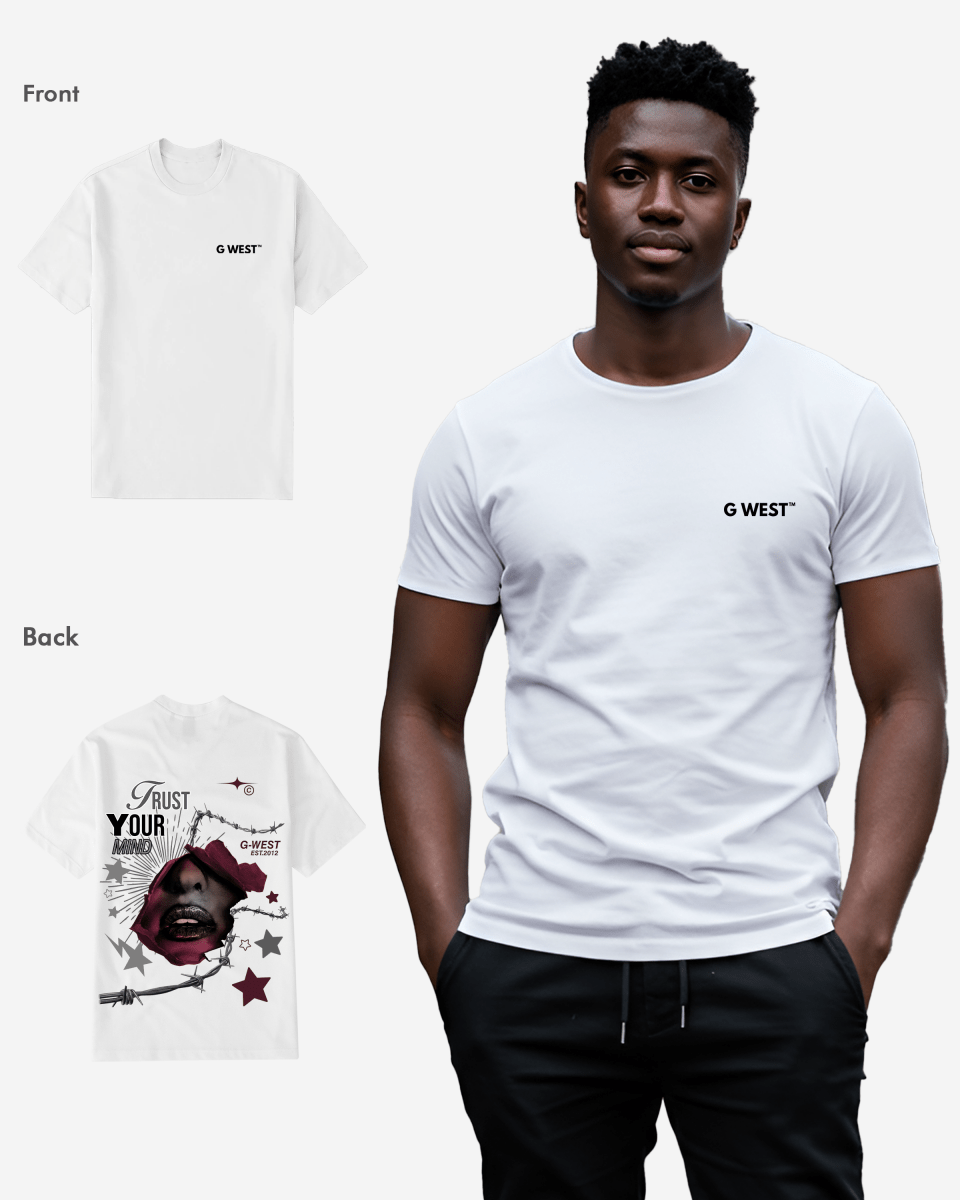 G West Regular Fit Trust Your Mind T Shirt - Gwpbast5047 - 6 Colors