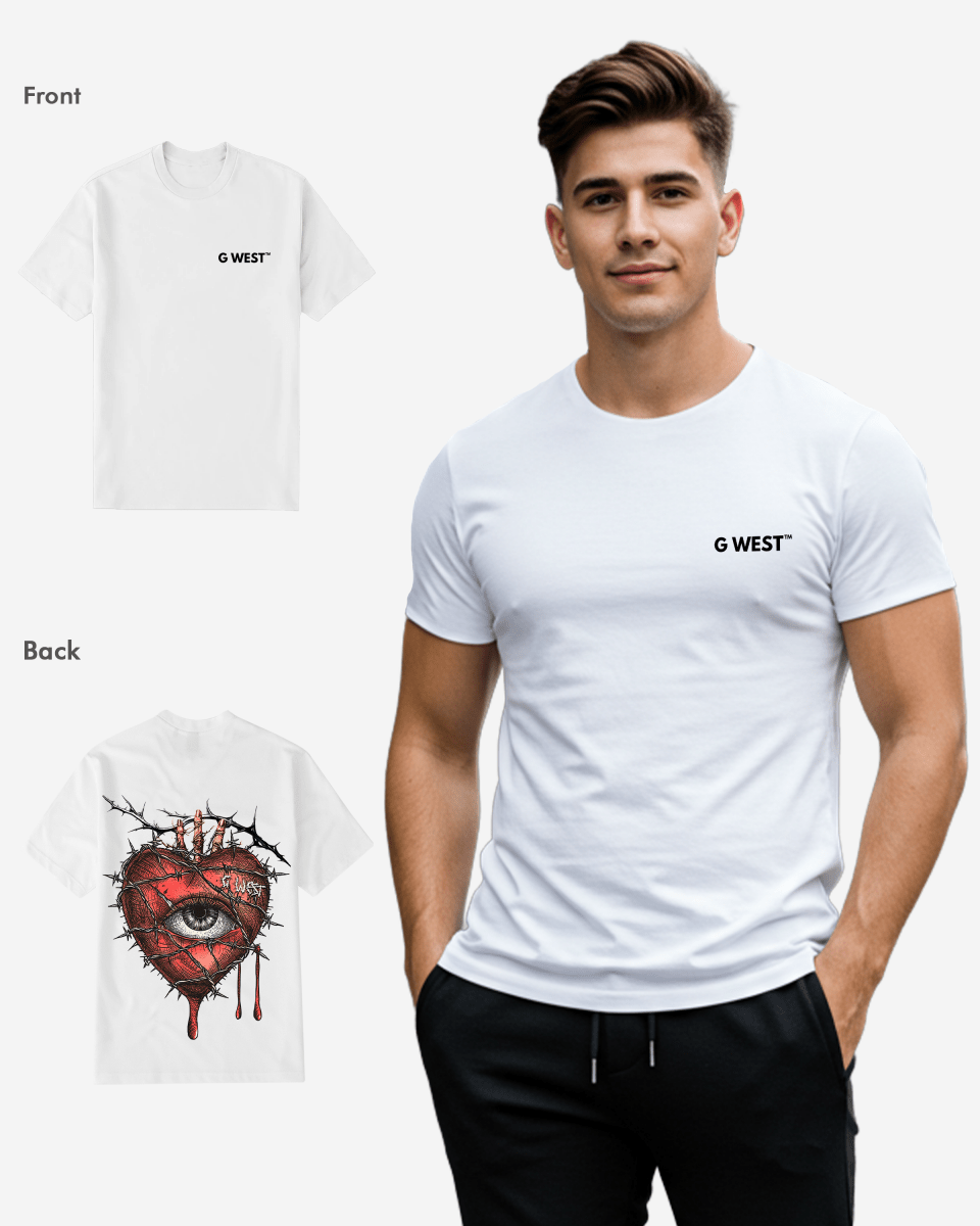 G West Regular Fit Wire Heart T Shirt