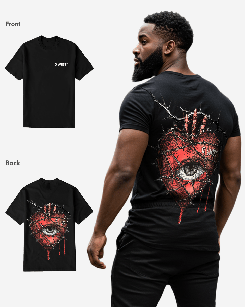 G West Regular Fit Wire Heart T Shirt