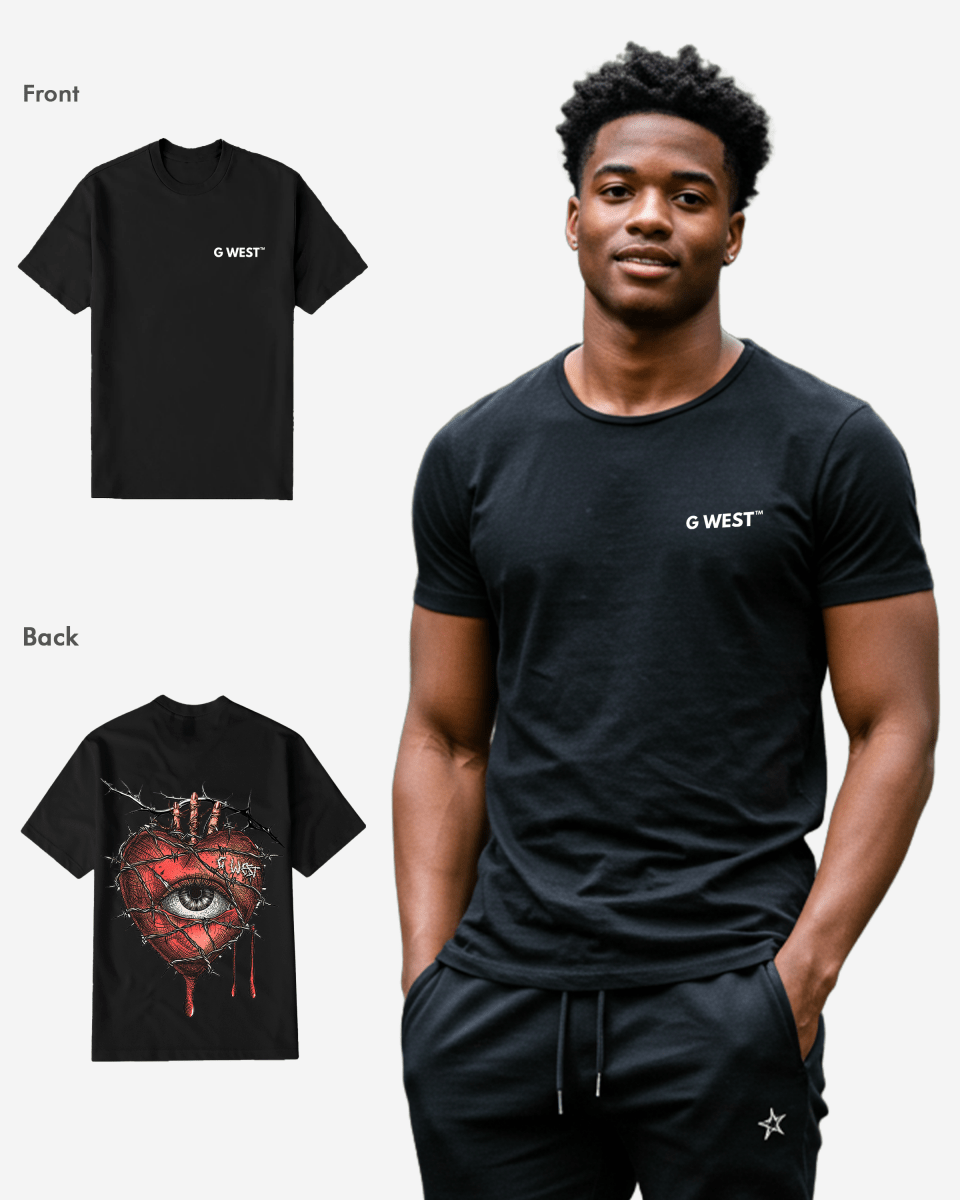 G West Regular Fit Wire Heart T Shirt
