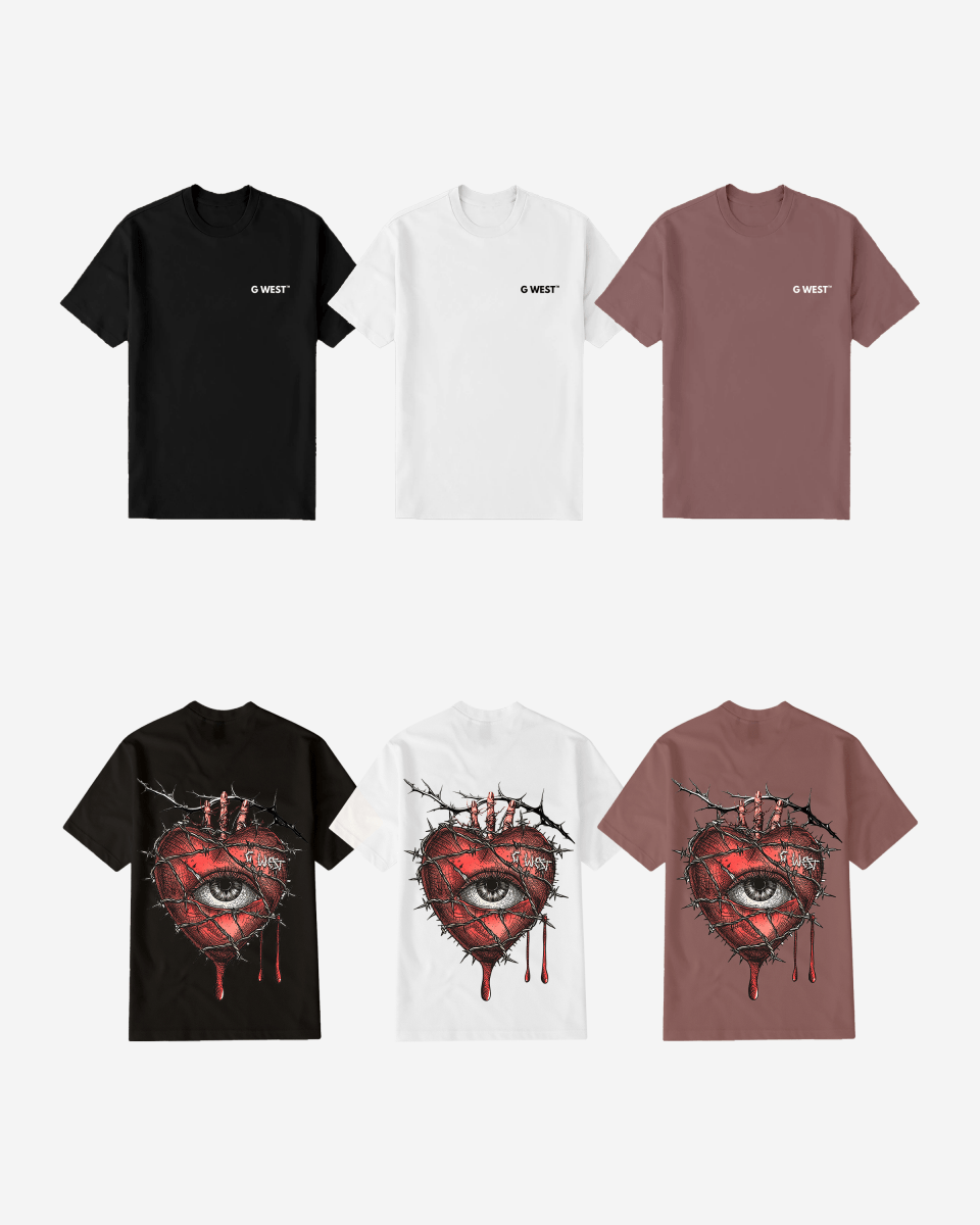 G West Regular Fit Wire Heart T Shirt