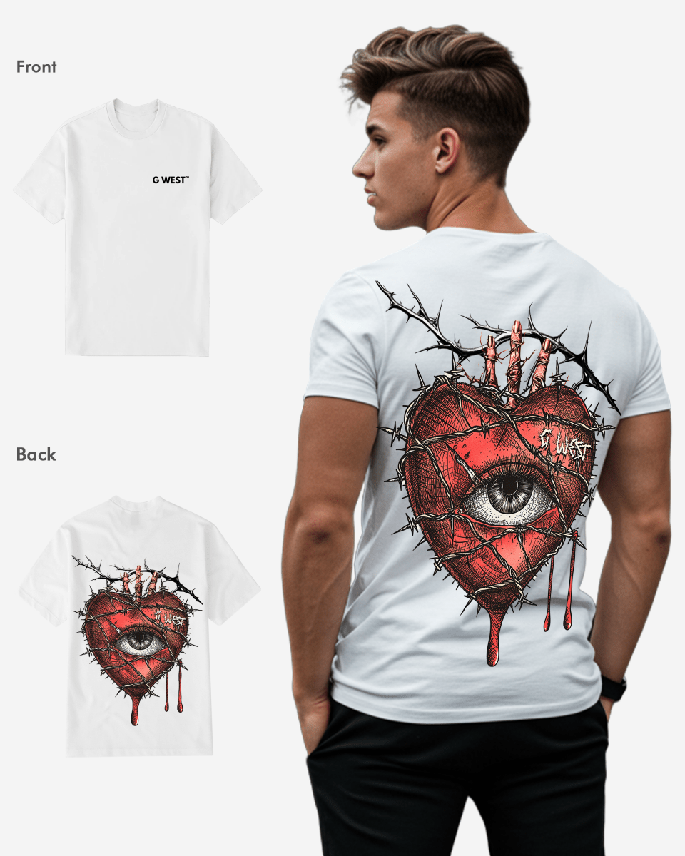 G West Regular Fit Wire Heart T Shirt