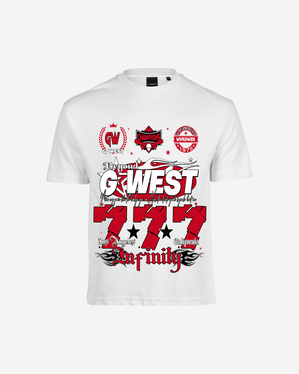 G West Rhinestone 777 Oversized Tee