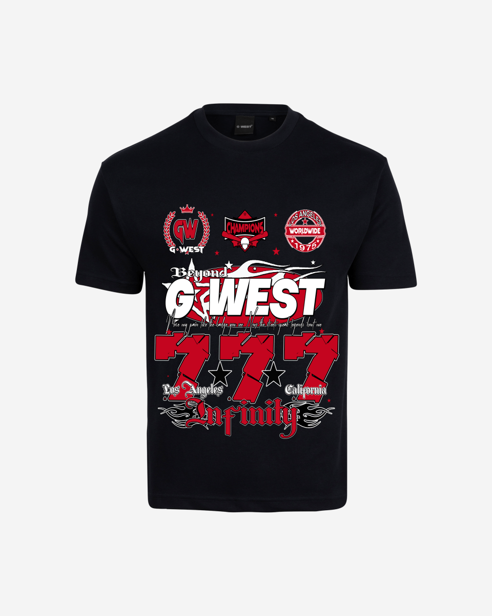 G West Rhinestone 777 Oversized Tee