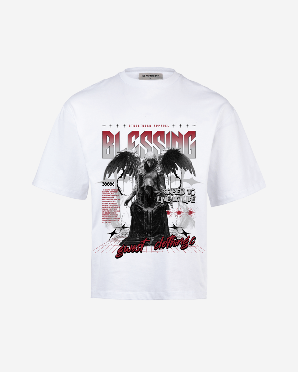 G West Rhinestone Blessing Oversized Tee