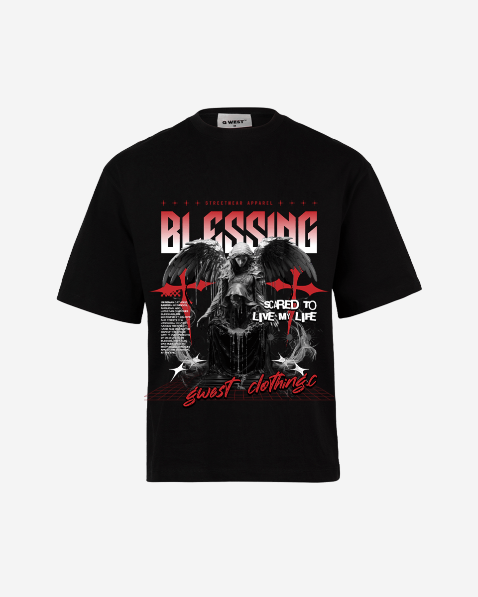G West Rhinestone Blessing Oversized Tee