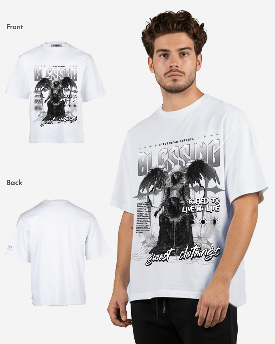 G West Rhinestone Blessing Oversized Tee