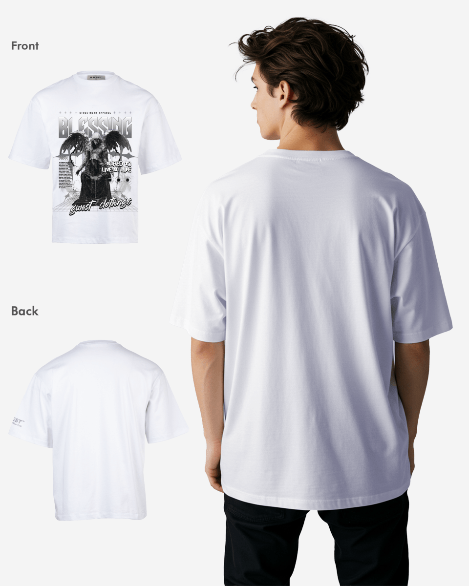 G West Rhinestone Blessing Oversized Tee